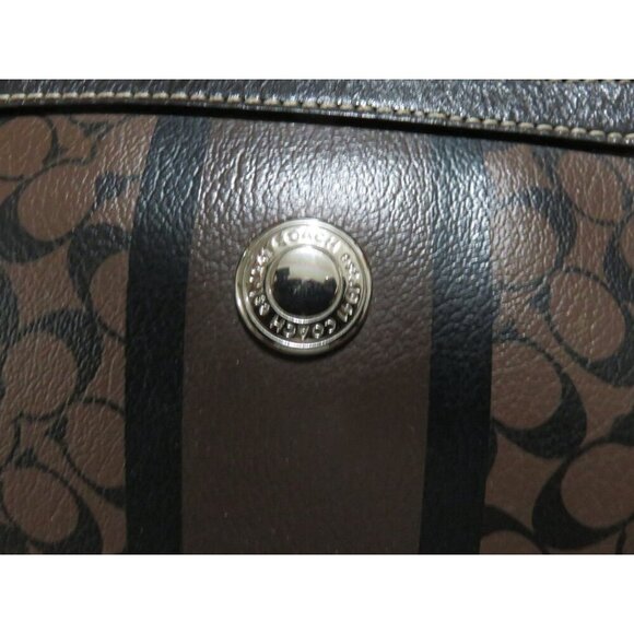 Coach 2010 Chelsea Heritage Brown & Black Coated Leather Boston Bag & wristlet - Picture 13 of 14
